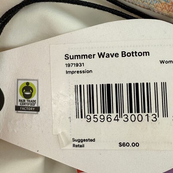 Prana Summer Wave Bikini Bottoms Womes Size Large Swim Bathing Suit Floral - Picture 4 of 7